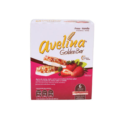 BARRA DE AVENA AVELINA FRESA-VAINILLA 6 UNIDADES DE 26 GR