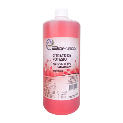 CITRATO DE POTASIO. SOLUCIÓN AL 10% EDULCORADA USO INTERNO