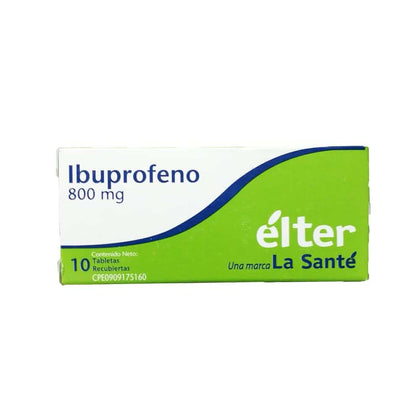 IBUPROFENO 800MG 10 TABLETAS RECUBIERTAS