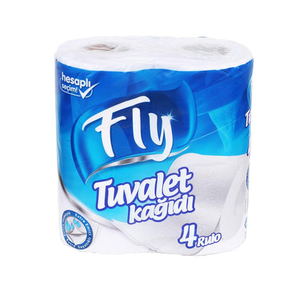 PAPEL HIGIENICO FLY 4 ROLLOS AZUL